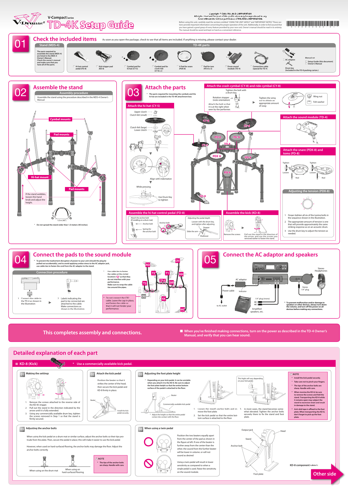 Roland TD-4S V-Compact SeriesDiagram User's Manual - Page 1