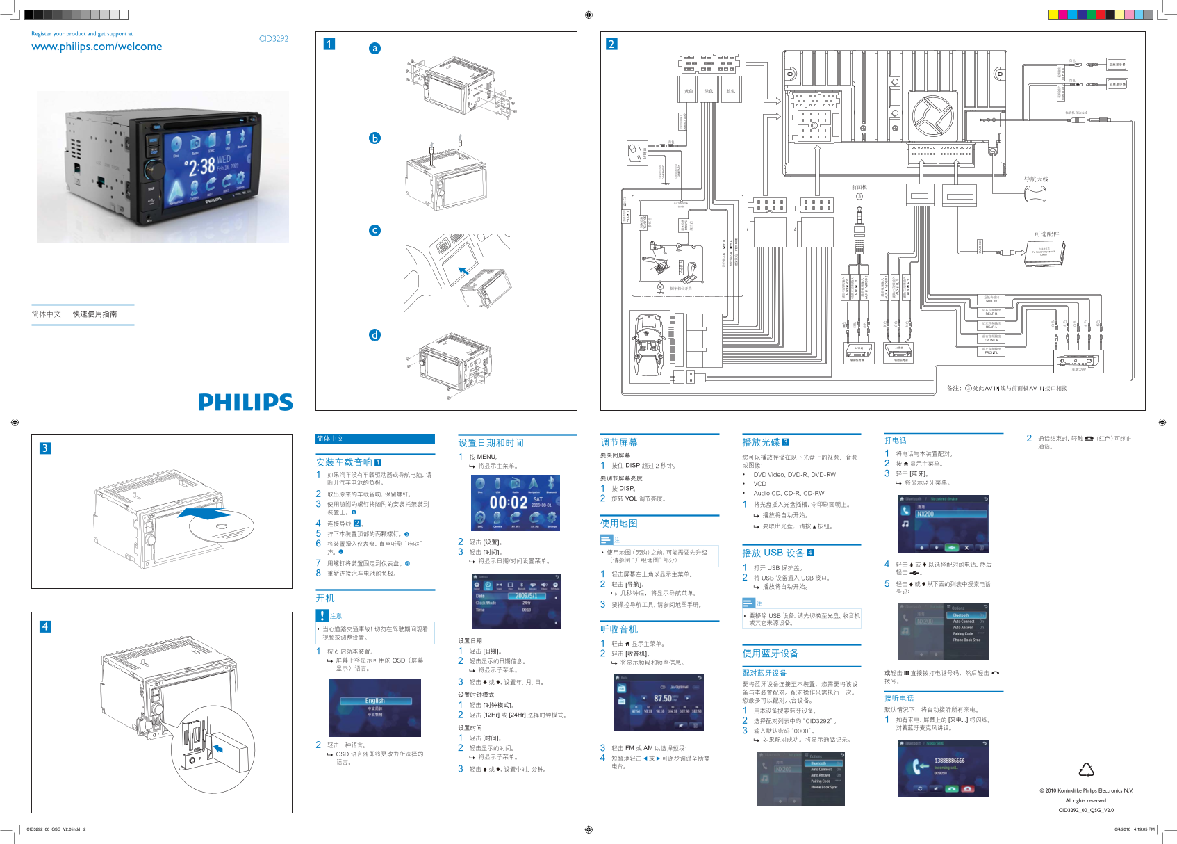 PHILIPS CID3292 Quick User Guide - Page 1