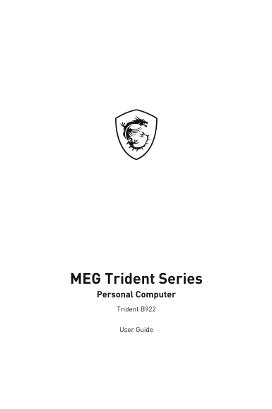 MSI Trident Series MEG Trident X2 13th User Manual - Page 1