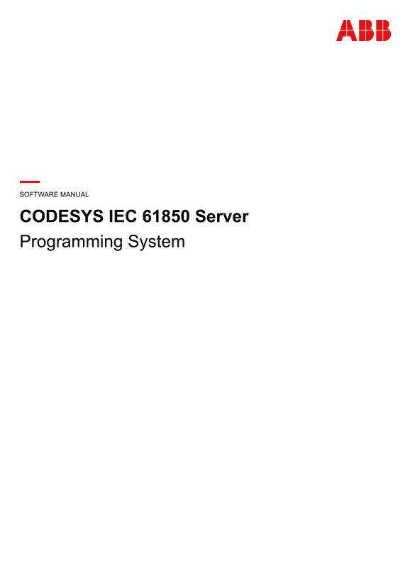 ABB Software Manual IEC 61850 Server - Page 1