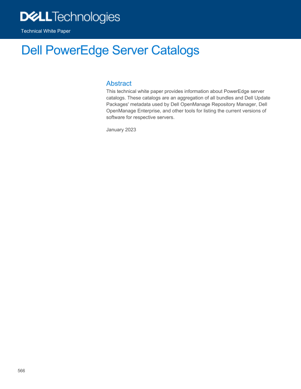 Dell PowerEdge Server Catalogs - Page 1