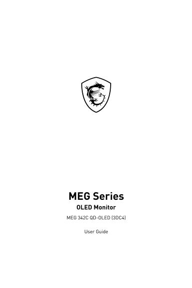 MSI MEG Series MEG 342C QD-OLED User Manual - Page 1