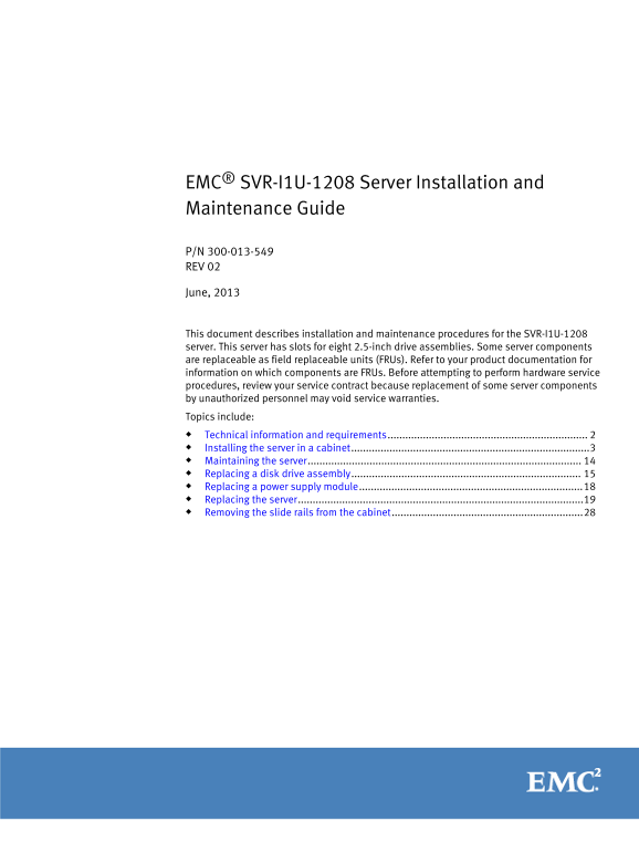 Dell SVR-I1U-1208 Server Installation and Maintenance Guide - Page 1