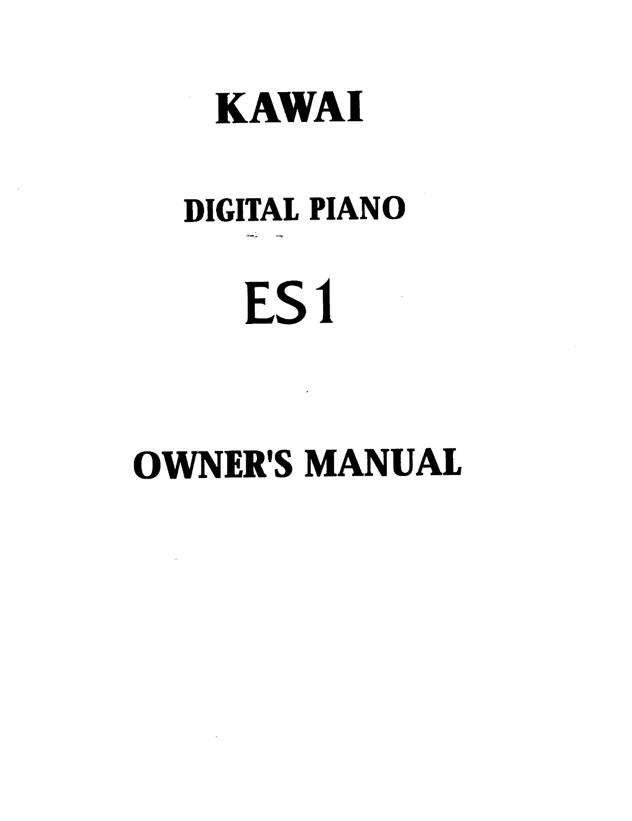 KAWAI ES1 User Manual - Page 1