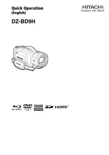 Hitachi DZ-BD9H User Manual - Page 1