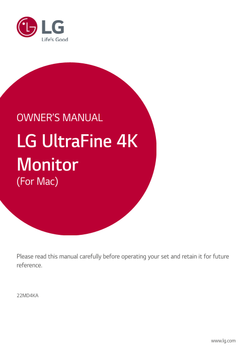 LG Monitor 20~29 inches 22MD4KA Product Specifications English - ACNA - Page 1