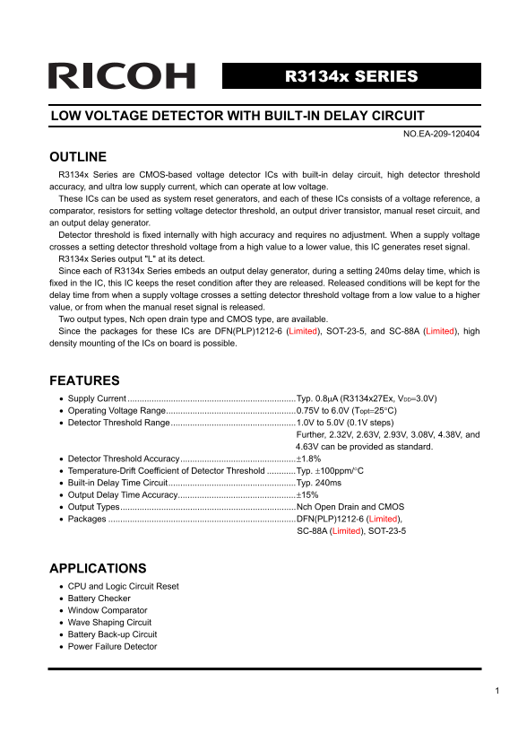 RICOH R3134x SERIES User's Guide and Manual - Page 1