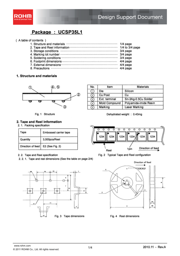 ROHM VCSP35L1 Data Sheet / Manual - Page 1