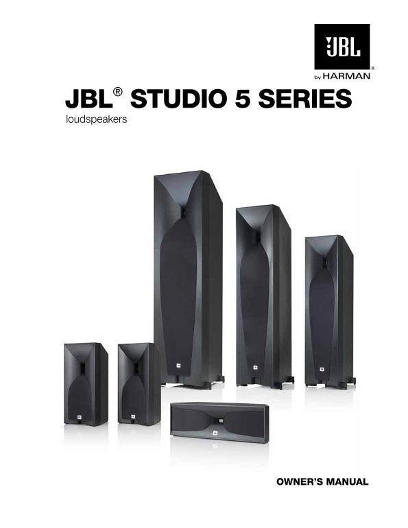 Studio 570 Dual 5-1 4-Inch (130mm) Floor-Standing Speaker with Two JBL Classic Woofers and One Horn-Loaded High-Frequency Compression Driver User Manual - Page 1