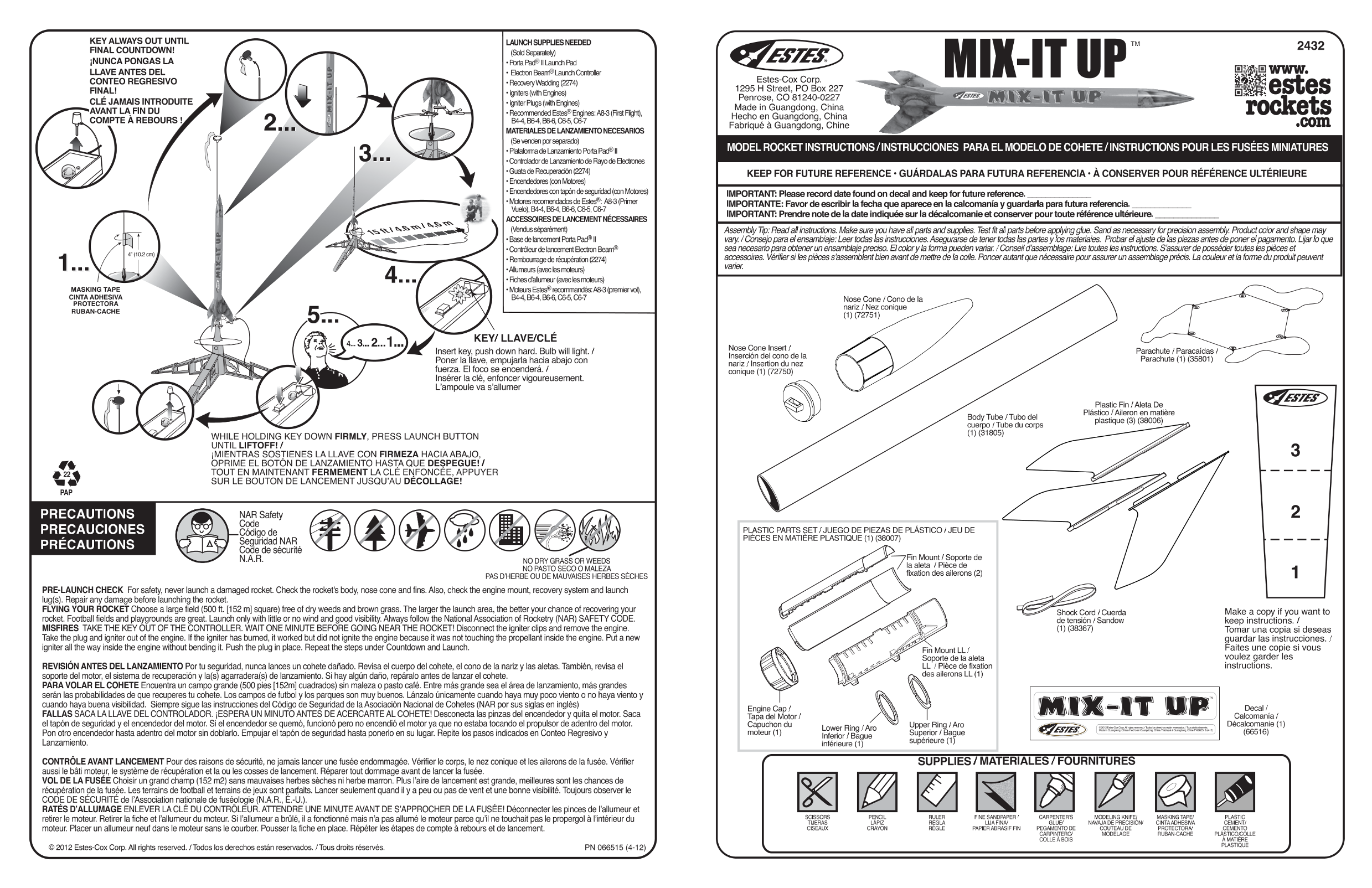 ESTES 2432 - Mix-It Up Manual - Page 1