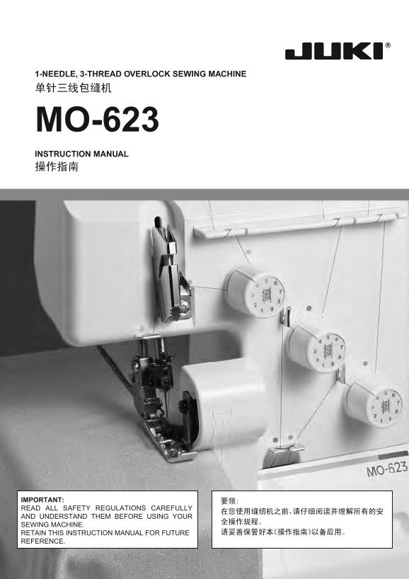 JUKI MO-623 Manual - Page 1