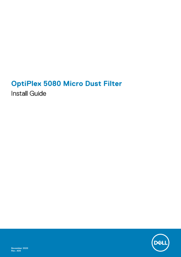 Dell OptiPlex 5080 Micro Dust Filter Install Guide - Page 1