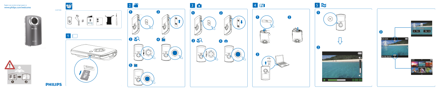 PHILIPS CAM100 Quick User Guide (English) - Page 1
