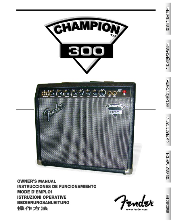 Fender Champion 300 Owner's Manual - Page 1