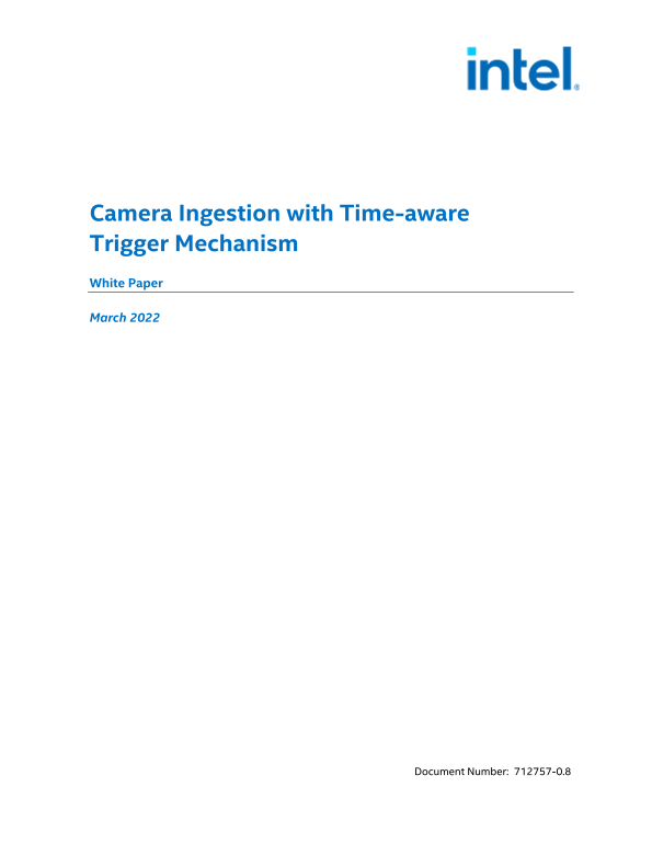 Intel White Paper on Time-Aware Trigger Mechanism for Camera Capture - Page 1