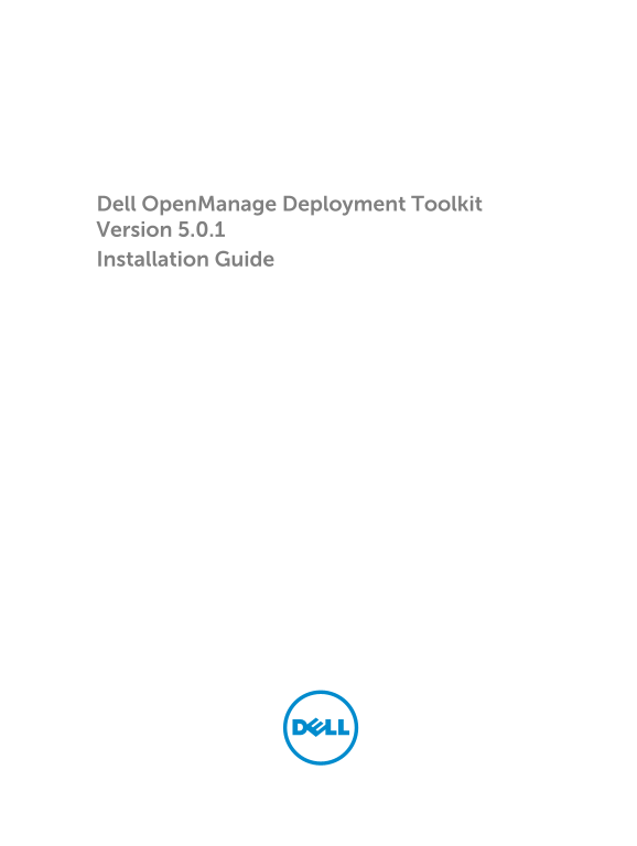 Dell OpenManage Deployment Toolkit Version 5.0.1 Installation Guide - Page 1