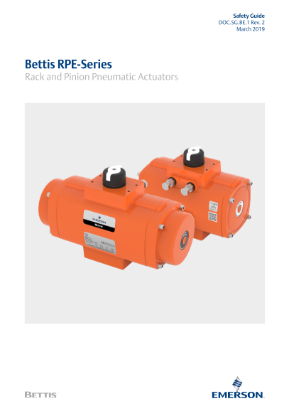 EMERSON Bettis RPE Series Safety Guide Safety Manual - Page 1