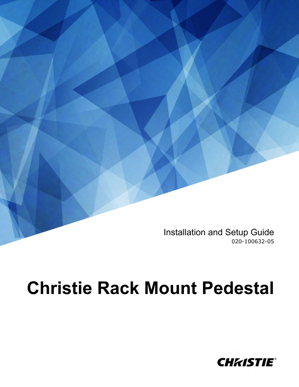 Christie Rack Mount Pedestal Installation Guide - Page 1