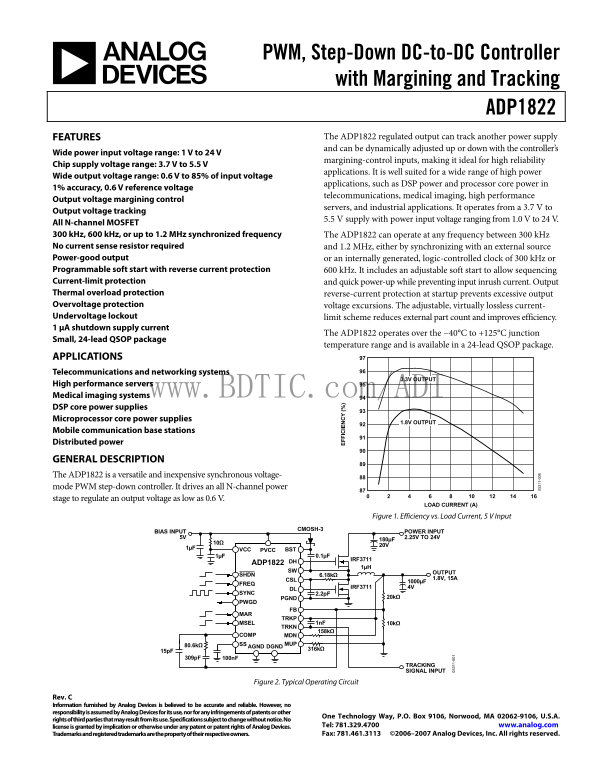 ADP1822 Analog Devices Data Sheet - Page 1