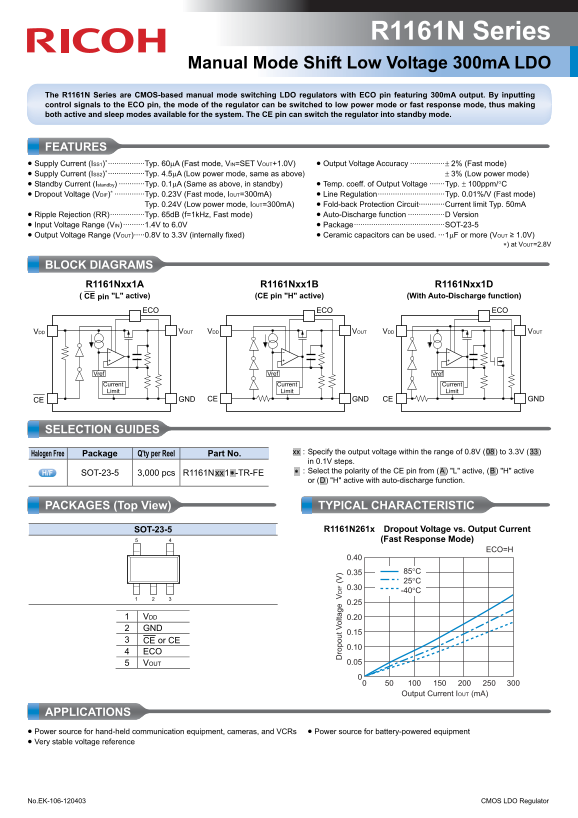 RICOH R1161N SERIES User's Guide - Page 1