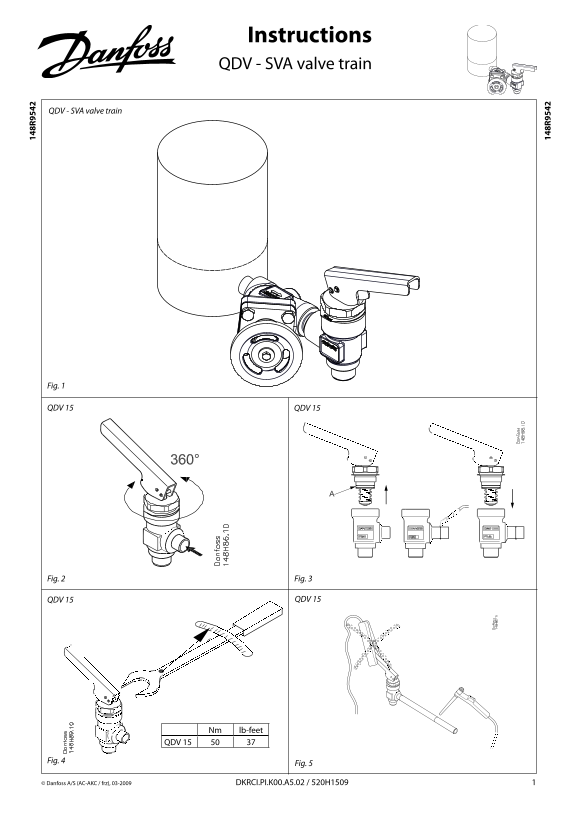 Danfoss QDV - SVA Valve Train Installation Guide - Page 1