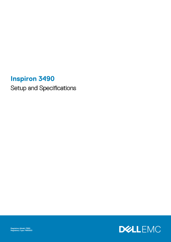 Dell Inspiron 3490 Setup Guide and Specifications - Page 1