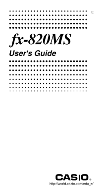 CASIO FX-820MS Calculator User Guide - Manual & Instructions - Page 1