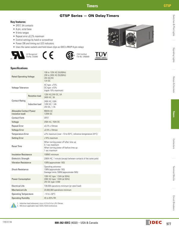 IDEC GT5 Series Catalog - Page 1