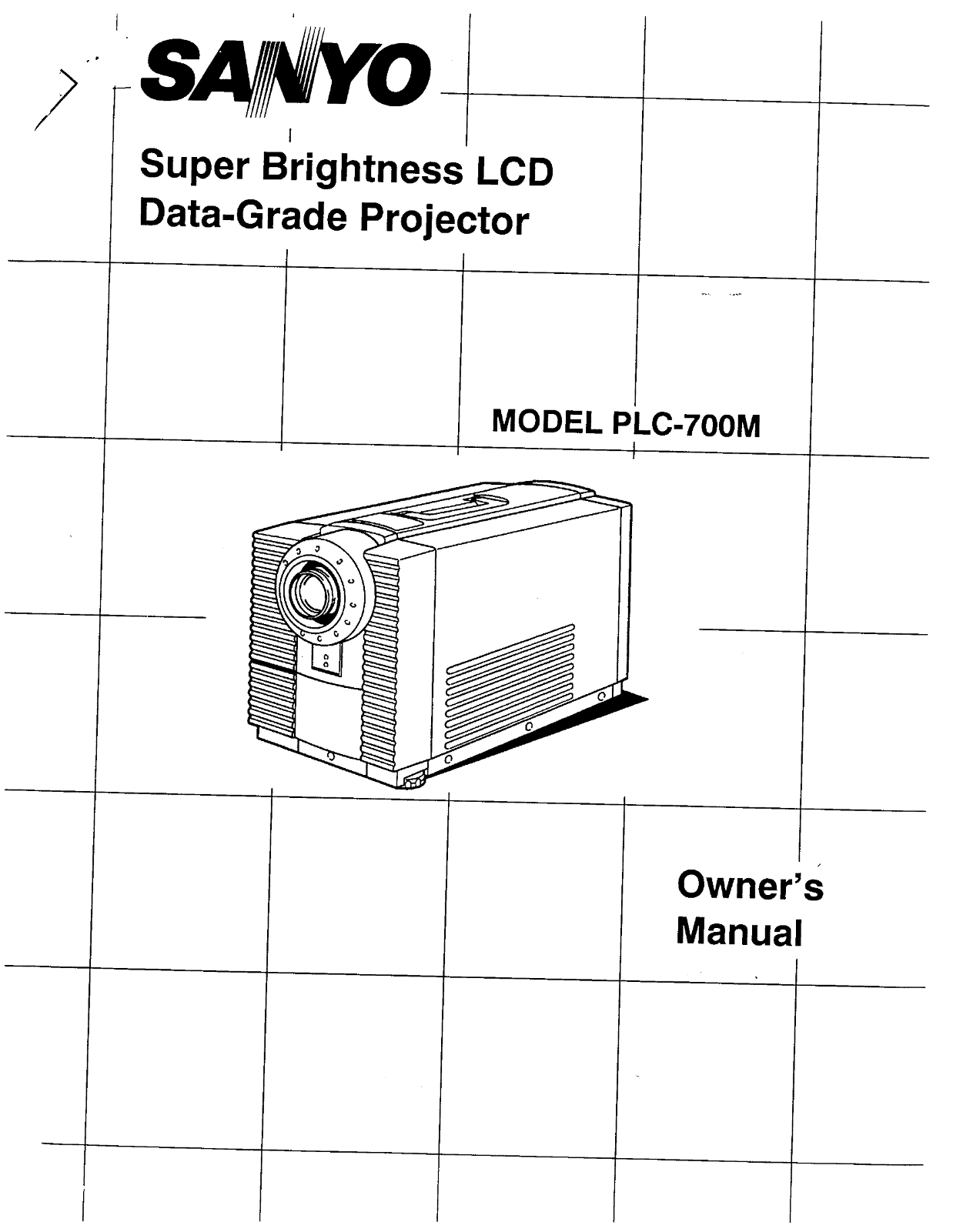 SANYO PLC700M Video Projector User Manual - Page 1