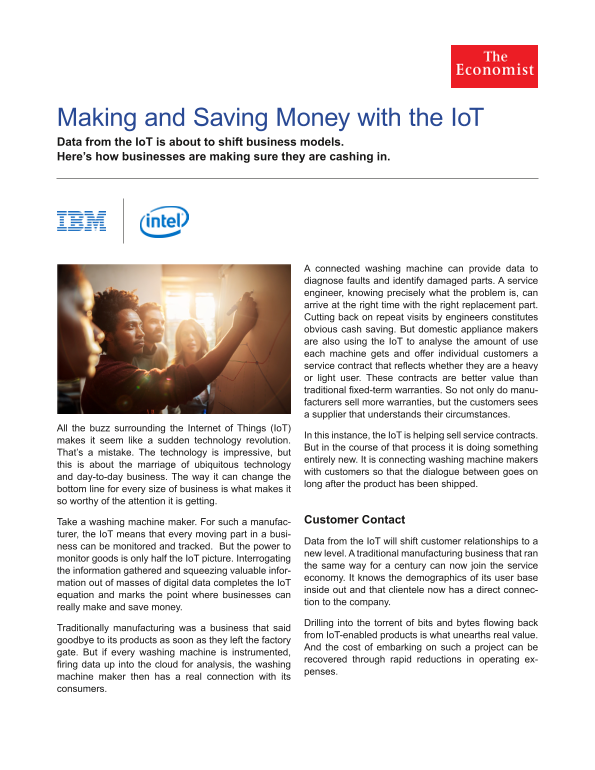 Intel White Paper Making and Saving Money with the IoT White Paper - Page 1