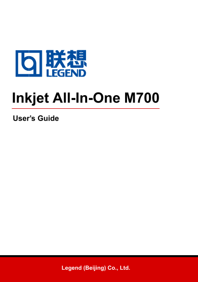 Lenovo Inkjet All-in-One M700 User Guide - Page 1