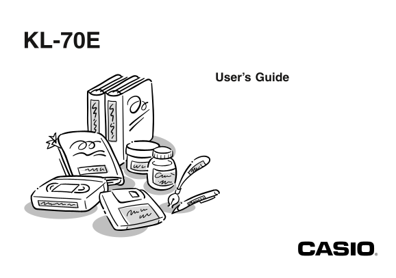 CASIO KL-70E User Guide - Page 1