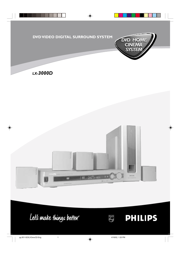 Philips LX-3000D Home Theater User Manual - Page 1