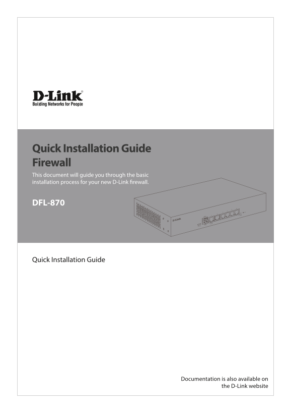 D-Link DFL-870 Manual - Page 1