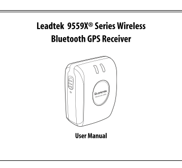 Leadtek GPS 9559X User Manual - Page 1