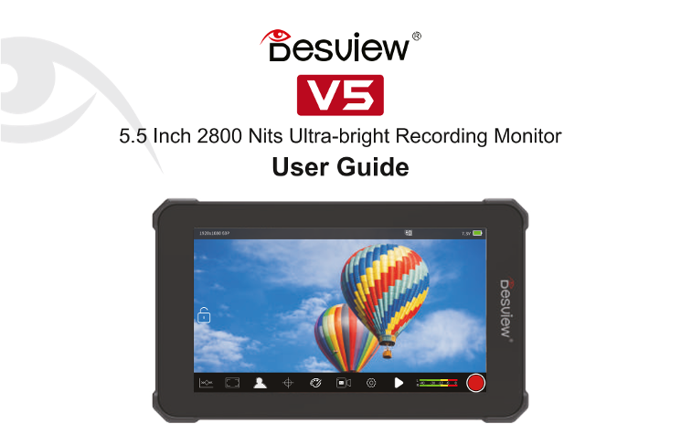 Rollei Desview V5 Touch Screen Monitor & -Recorder Operation Manual (EN) - Page 1