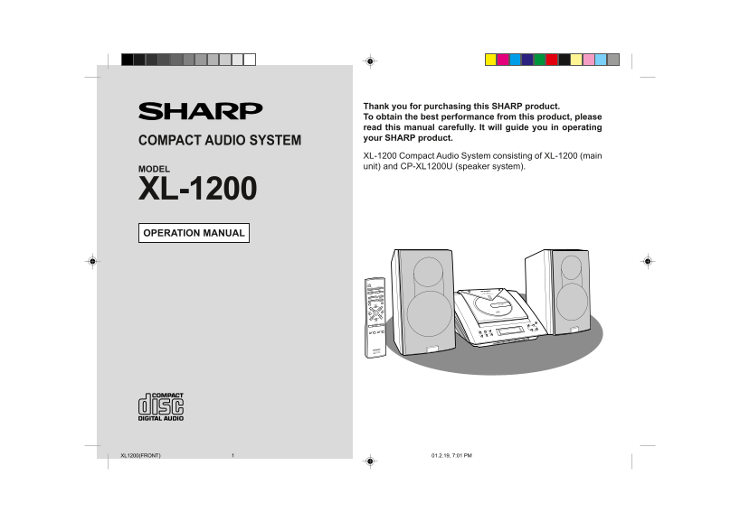 SHARP XL1200 Operation Manual - Page 1