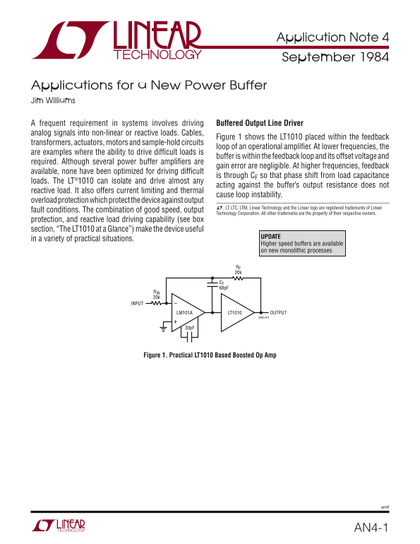 LINEAR AN4-1 datasheet - Page 1