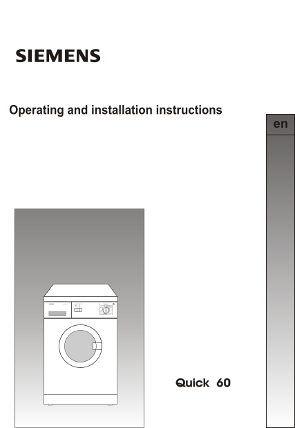 Siemens Quick 60 User Manual - Page 1