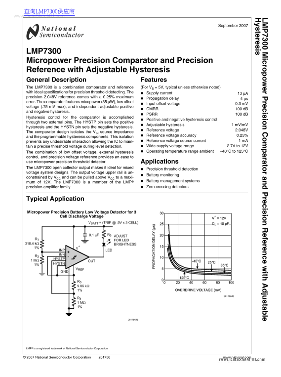National LMX7300 Data Manual - Page 1