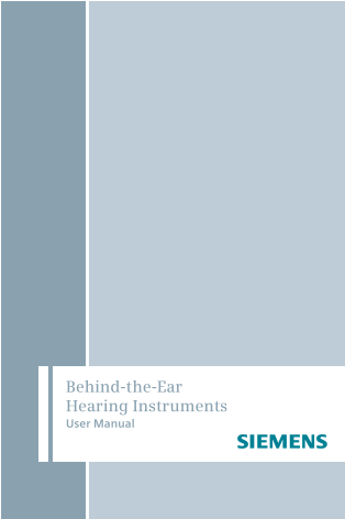 SIEMENS Behind-the-Ear Hearing Instruments User Guide - Page 1