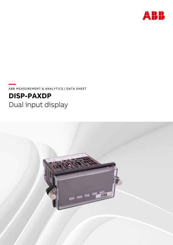 ABB Data Sheet - DISP-PAXDP Dual Input Display - Page 1
