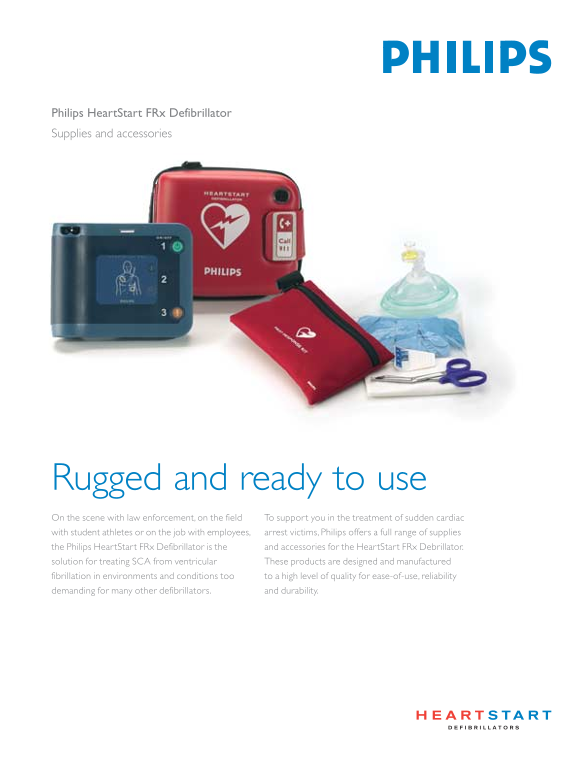Philips HeartStart FRx Defibrillator User Guide and Accessories Manual - Page 1