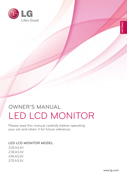 LG 20~29 inch Monitor 24EA53V-P.ACN Product Specification English - Page 1