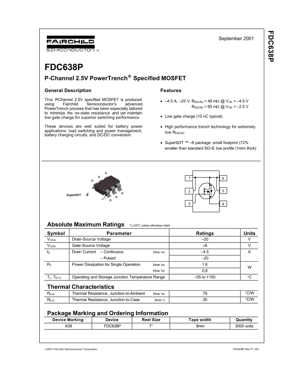 Fairchild FDC638P User's Manual - Page 1