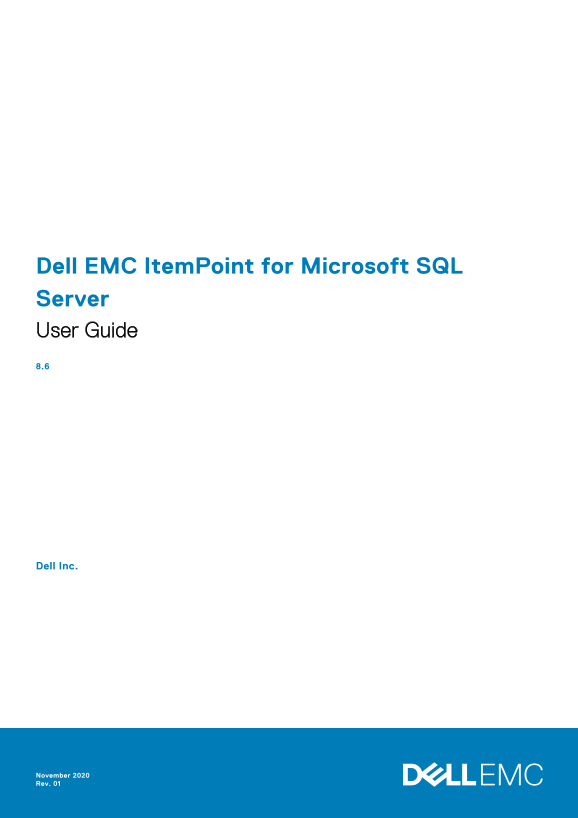 ItemPoint for Microsoft SQL Server 8.6 User Guide - Dell Edition - Page 1