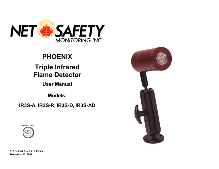 EMERSON Manual IR3S Phoenix Triple IR Flame Detector Rosemount - Page 1