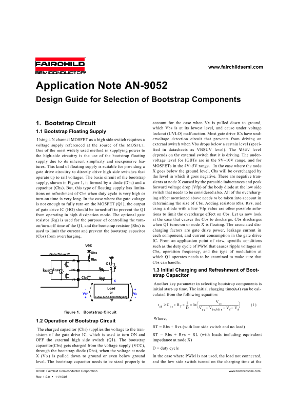 Fairchild Design Guide for Selection of Bootstrap Components - Page 1