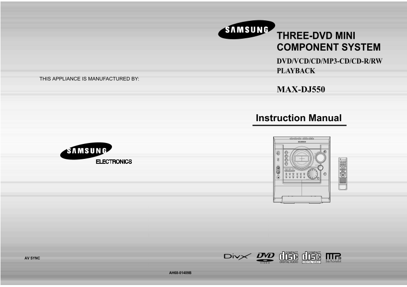 Samsung MAXDJ550 User Guide - Page 1