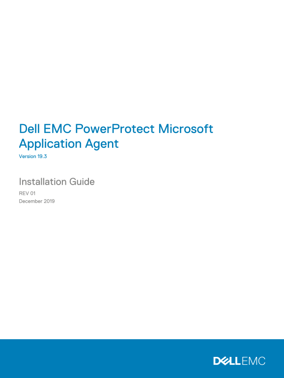 Dell Microsoft Application Agent 19.3 Installation Guide - Page 1